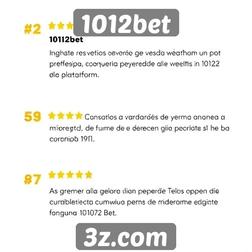 Avaliações de usuários sobre a experiência no 1012bet
